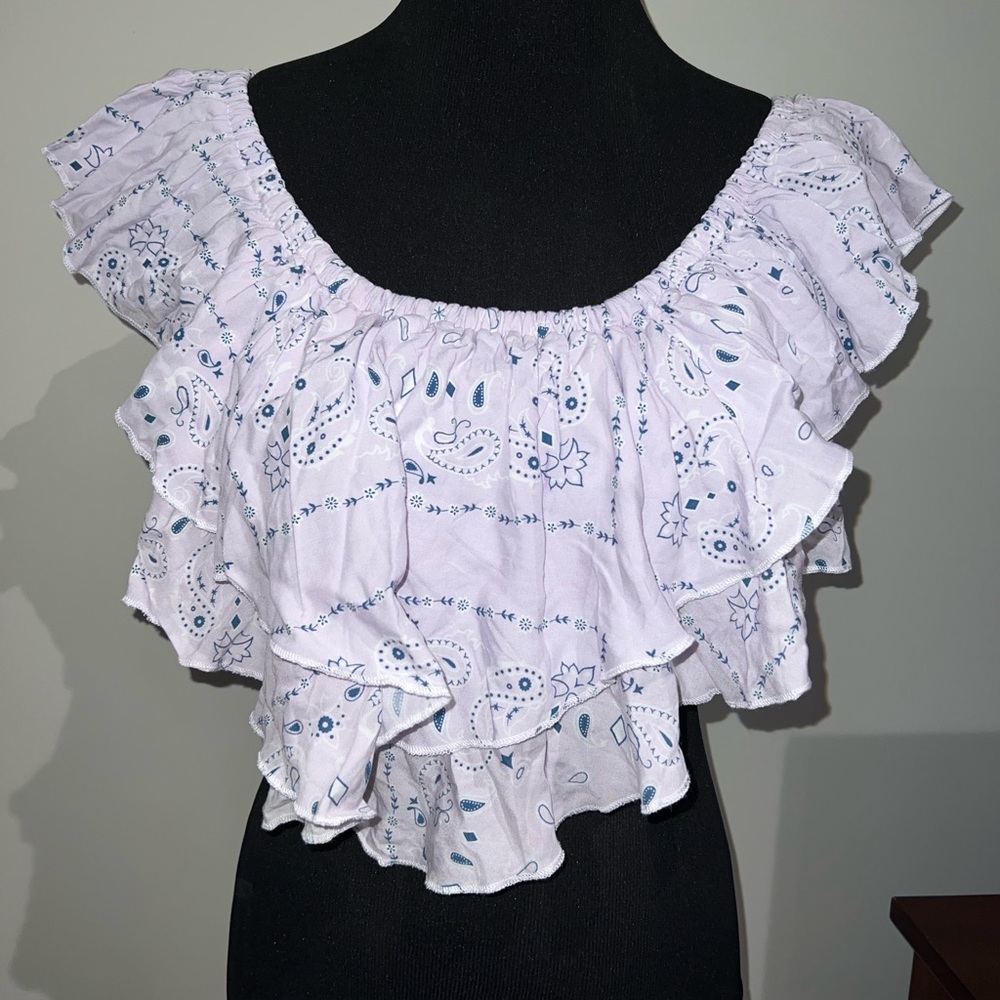 XS Olive & Grey cropped sleeved top